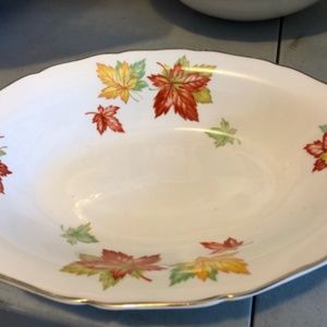 9”x5” Oval Autumn Pattern Serving Bowl